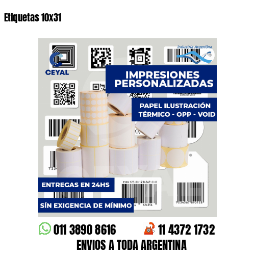 Etiquetas 10x31