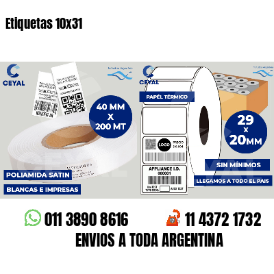 Etiquetas 10x31