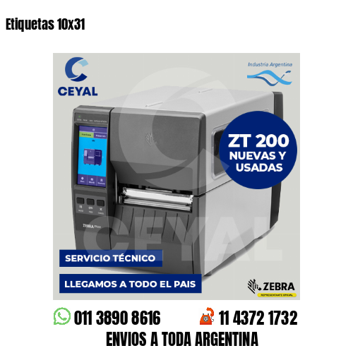 Etiquetas 10x31