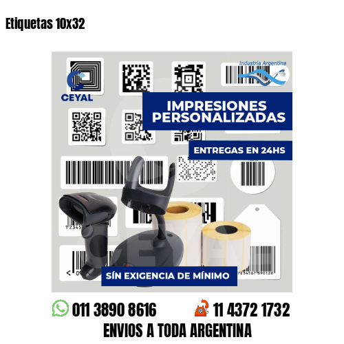 Etiquetas 10x32
