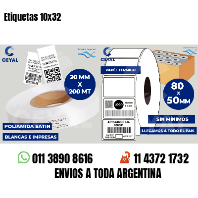 Etiquetas 10x32