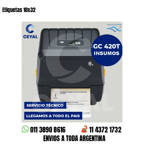 Etiquetas 10x32
