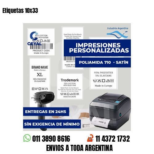 Etiquetas 10x33