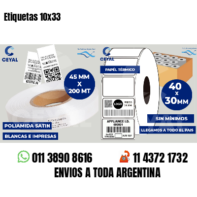 Etiquetas 10x33