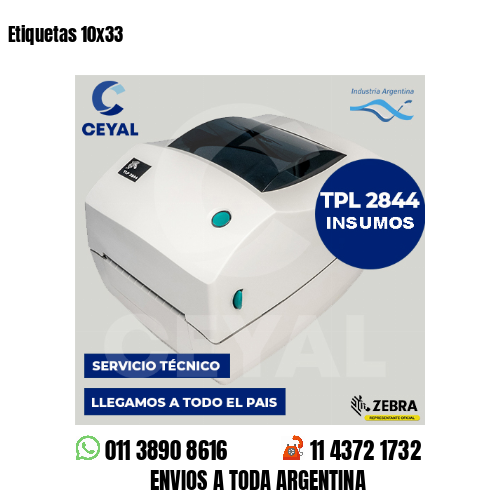 Etiquetas 10x33