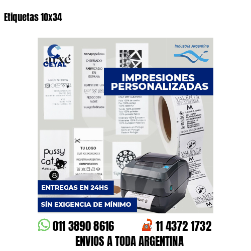 Etiquetas 10x34