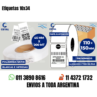 Etiquetas 10x34