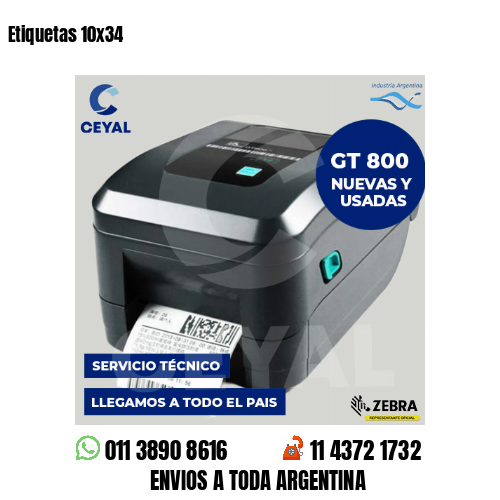 Etiquetas 10x34