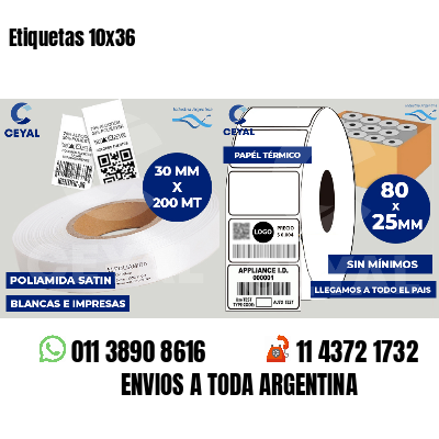 Etiquetas 10x36