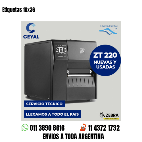 Etiquetas 10x36