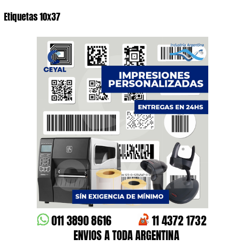 Etiquetas 10x37