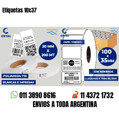 Etiquetas 10x37