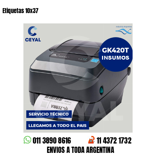 Etiquetas 10x37