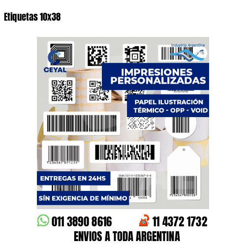 Etiquetas 10x38