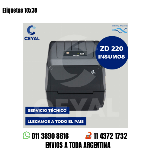 Etiquetas 10x38