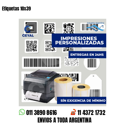 Etiquetas 10x39