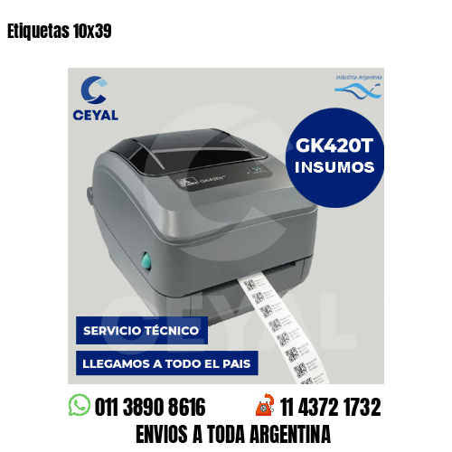 Etiquetas 10x39
