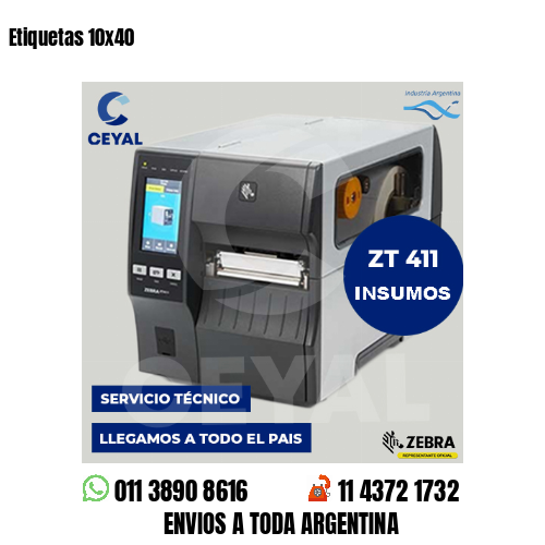 Etiquetas 10x40