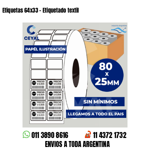 Etiquetas 64×33 – Etiquetado textil