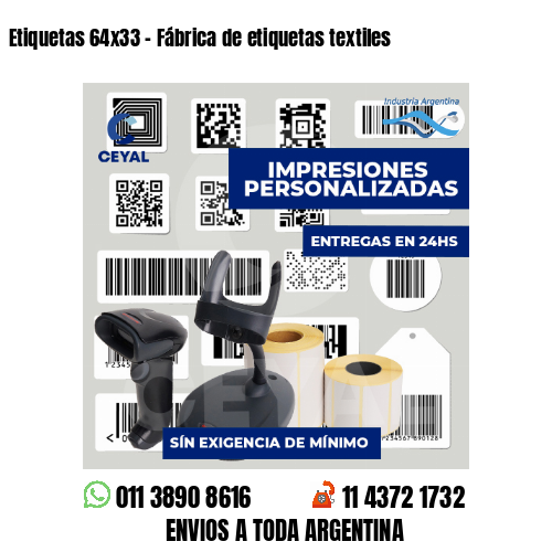 Etiquetas 64x33 - Fábrica de etiquetas textiles