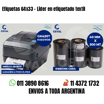 Etiquetas 64x33 - Líder en etiquetado textil