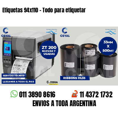 Etiquetas 94x110 - Todo para etiquetar