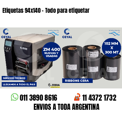 Etiquetas 94x140 - Todo para etiquetar