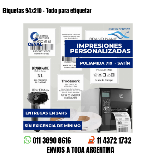 Etiquetas 94x210 - Todo para etiquetar