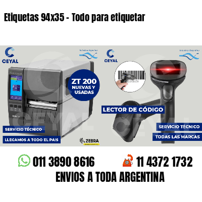 Etiquetas 94x35 - Todo para etiquetar