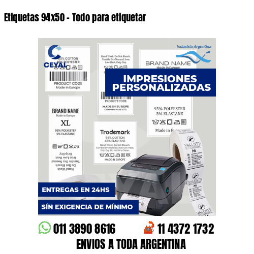 Etiquetas 94x50 - Todo para etiquetar