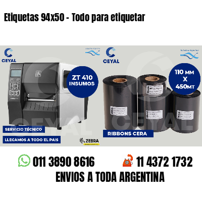 Etiquetas 94x50 - Todo para etiquetar