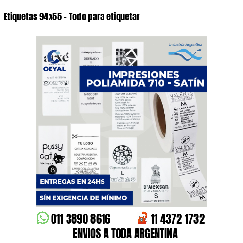 Etiquetas 94x55 - Todo para etiquetar