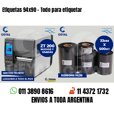 Etiquetas 94x90 - Todo para etiquetar