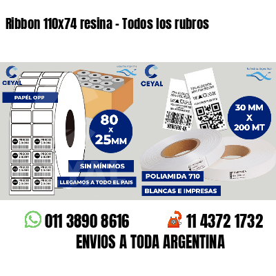 Ribbon 110x74 resina - Todos los rubros