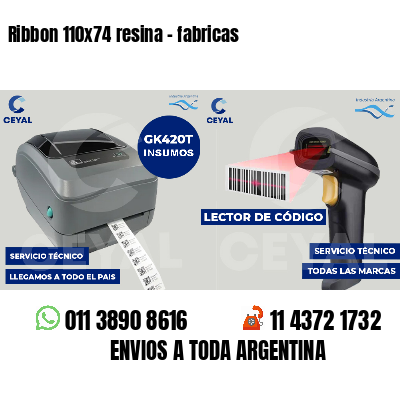 Ribbon 110x74 resina - fabricas