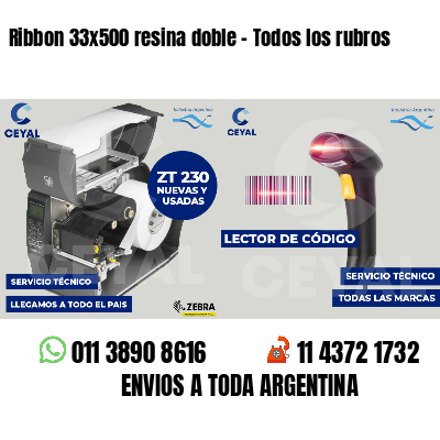 Ribbon 33x500 resina doble - Todos los rubros