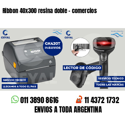 Ribbon 40x300 resina doble - comercios