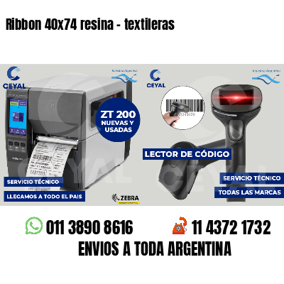 Ribbon 40x74 resina - textileras