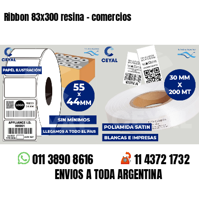 Ribbon 83x300 resina - comercios