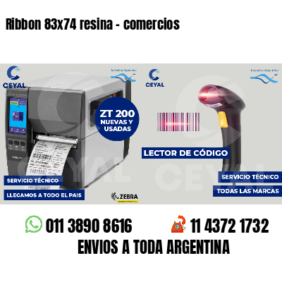 Ribbon 83x74 resina - comercios