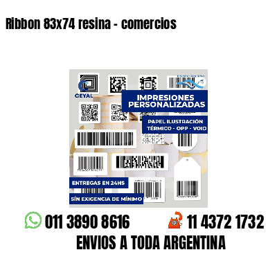 Ribbon 83x74 resina - comercios