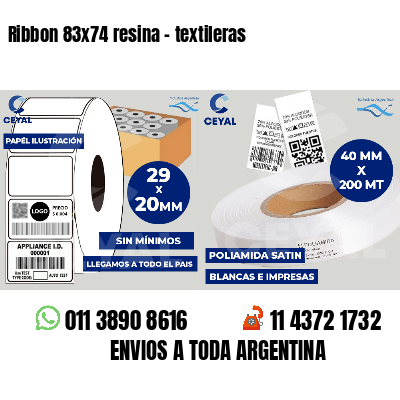 Ribbon 83x74 resina - textileras