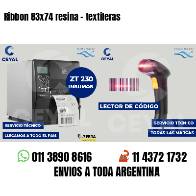 Ribbon 83x74 resina - textileras