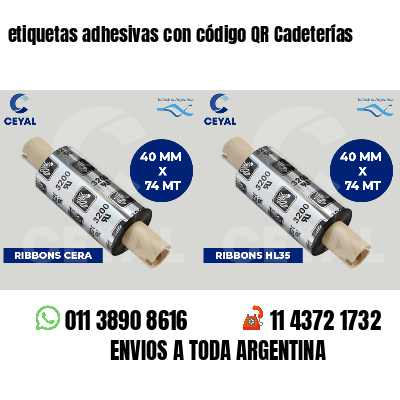etiquetas adhesivas con código QR Cadeterías