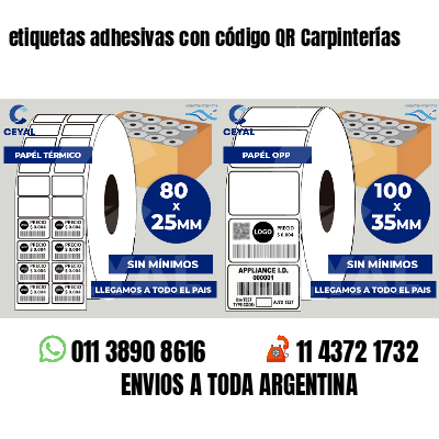 etiquetas adhesivas con código QR Carpinterías