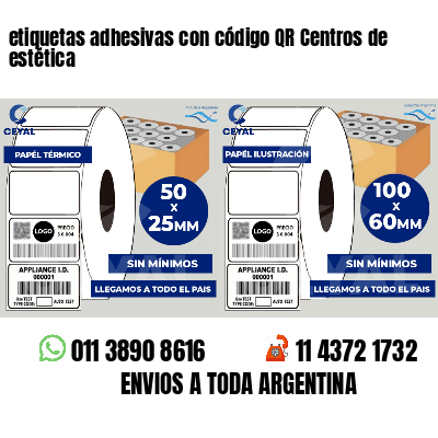 etiquetas adhesivas con código QR Centros de estética