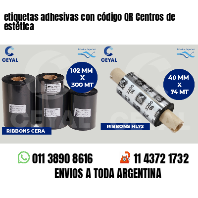 etiquetas adhesivas con código QR Centros de estética