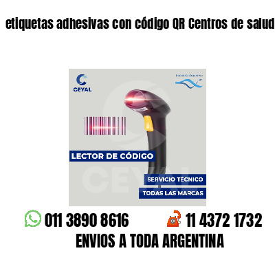 etiquetas adhesivas con código QR Centros de salud