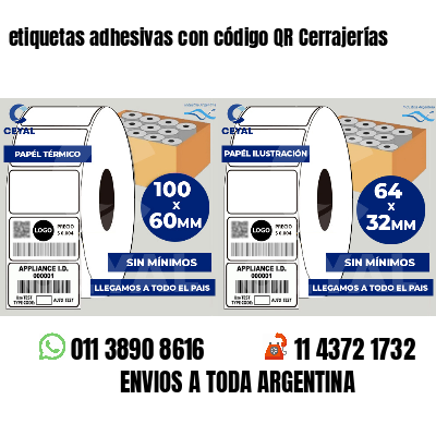 etiquetas adhesivas con código QR Cerrajerías