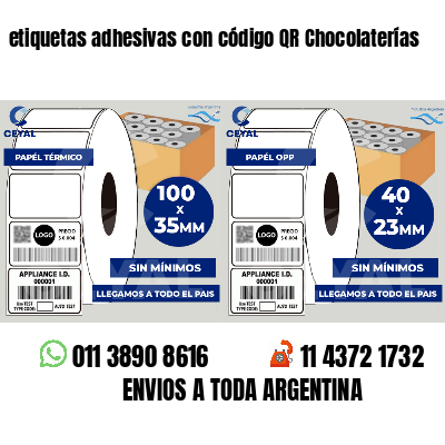 etiquetas adhesivas con código QR Chocolaterías
